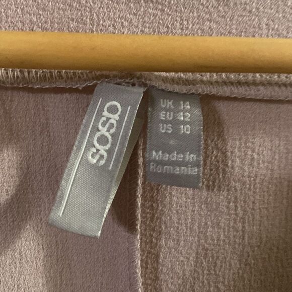 Like New Womens Mauve Blush Pink Midi Wrap Dress - Picture 7 of 9